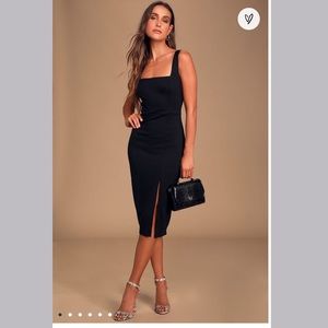 Lulu’s - Baby, You're The One Black Sleeveless Bodycon Midi Dress